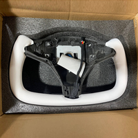Volant sport en cuir personnalisé YOKE pour Tesla Model X/S, modèle à branchement arrière, chauffant, caractéristiques latérales en carbone