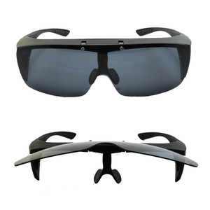 Shield Polarized Sunglasses <b>Black</b> <b>Frame</b> Plastic Driving Men Outdoor Performance Eyewear - Product Image 1