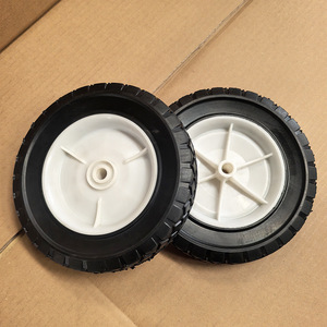 8 Inch Rubber Caster Wheels Hollow Silent Operation <b>For</b> Handcarts <b>Tool</b> <b>Carts</b> Industrial Use - Product Image 1