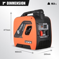 Générateur de climatisation de stationnement DC 12V 1/1.2kW Silencieux 4 temps Mini réservoir de carburant 5.5L Écologique