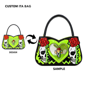 Anime Convention Custom Ita Bag Matching Badge Keychain Plush Wholesale <b>Mini</b> Ita Pouch Top Handle Handbags for Women Wholesale - Product Image 1