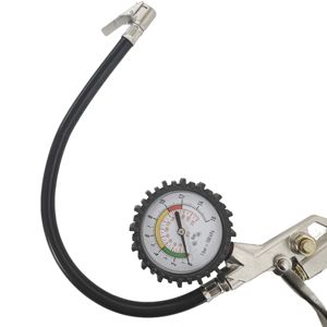 Pistola de enchimento de pneus com medidor de pressão, modelo econômico, ferramentas de reparo de carros com mangueira de borracha - Product Image 3