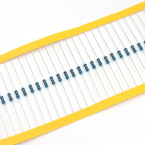 Résistance à film métallique 1/4W à alimentation directe, tolérance 1%, 5 anneaux de couleur, à fils axiaux en fer, emballage en bande, 1R 1M <span class=keywords><strong>Ohm</strong></span>, résistance fixe - Product Image 2