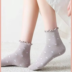 Calzini alla Caviglia Casual in Poliestere Ecologico per Donne e Ragazze, Comodi, Lavorati a Maglia, Antiscivolo, Colorati per la Stagione Autunnale - Product Image 5