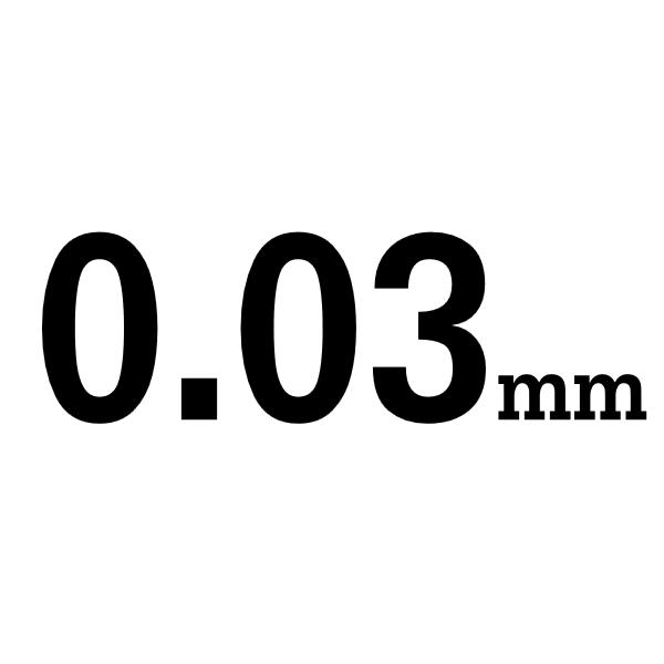 0.03mm(0in)