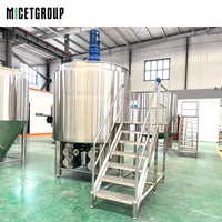 Cuve de mélange industrielle de haute qualité 4000L, cuve de stockage alimentaire, cuve de fermentation de bière avec agitateur mélangeur