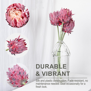 Protea Artificial de Visón a <span class=keywords><strong>Precio</strong></span> de Fábrica para Navidad, Día de la Madre y San Valentín, Fotografía de Retratos y Bodas, Decoración de Estilo Retro - Product Image 5