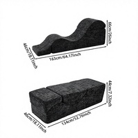 Chaise longue multifonctionnelle incurvée en forme de S, canapé de yoga avec support en éponge haute densité
