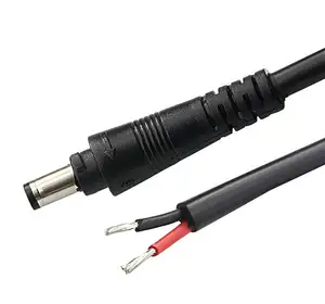 Prise mâle et femelle 12V 5A 5.5mm x 2.1mm avec verrouillage pour éviter les chutes Câble 18AWG pour caméras de sécurité CCTV et LED Li