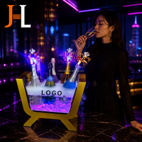 Seau à Glace LED de Luxe en Forme de Bateau Personnalisé de Haute Qualité pour Champagne, Vin et Bière avec Support – Fournitures pour KTV, Bar, Fête et Boîte de Nuit