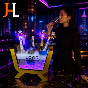Secchiello Ghiaccio a LED a Forma di Barca di Lusso di Alta Qualità con Supporto per Champagne Vino e Birra, Forniture Personalizzabili per KTV Bar Feste e Discoteche - Product Image 2
