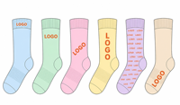 Chaussettes de camping personnalisées, chaussettes de marche en plein air, design mi-mollet avec zones contrastées talon et orteils