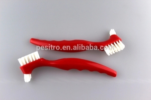 Vendita calda double sided <span class=keywords><strong>spazzolino</strong></span> da denti <span class=keywords><strong>per</strong></span> falso protesi spazzola di pulizia dei denti