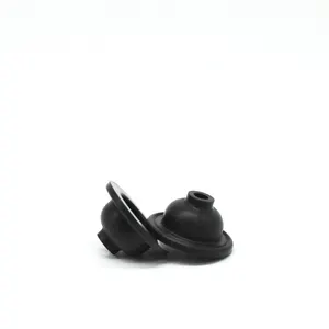 Molde OEM personalizado con forma de sombrero, caucho de silicona, cubierta negra, moldeado por compresión, sello de silicona