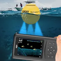 Détecteur de poissons sonar sans fil Lucky, portable, à détection ultrasonique, grand écran couleur, localisateur de poissons pour la pêche en lac et en rivière
