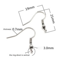 Apprêts de Bijouterie à la Mode en Acier Inoxydable 316L, Crochets de Boucles d'Oreilles avec Boule, Perle Naturelle, Plaqué Or 18K, Accessoires DIY pour Bijoux
