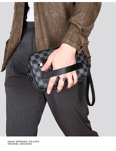 Men's <strong>Simple</strong> Mini PU Backpack Casual Clutch Crossbody Messenger <strong>Bag</strong> with <strong>Mobile</strong> Phone Compartment New Fashionable Design - Product Image 3