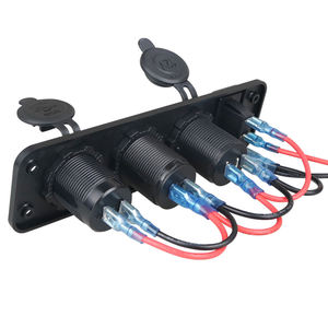 Weichuang Car Charger 4 Port Panel Socket Dual USB QC3.0 PD Fast Charging 12-24V <b>Touch</b> <b>Switch</b> One To Three Cigarette Lighter - Product Image 1