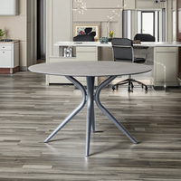 Mobilier de salle à manger personnalisé, moderne et léger de luxe avec pieds en métal et dessus de table en verre trempé pour 2 places