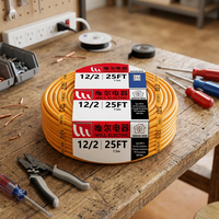 Cable Eléctrico de Cobre Aislado en PVC Linsheng Naranja 12/2 25FT NM-B 600V para Cableado Doméstico