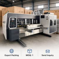Nouvelle machine compacte entièrement automatique de découpe et d'impression de cartons ondulés avec écran tactile PLC pour la production de boîtes