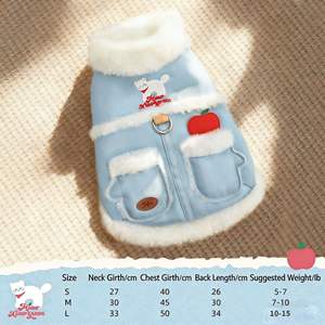 Chaqueta de Perro Personalizable de Terciopelo de Algodón Nórdico - Ropa de Invierno para Mascotas, Gruesa y Cálida - Product Image 6