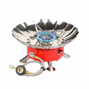 Vente en gros de mini cuisinière à gaz butane portable pour le <span class=keywords><strong>camping</strong></span> réchaud pliant métallique coupe-vent léger pour pique-nique BBQ manuel - Product Image 5