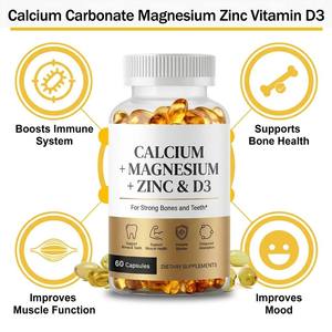 Capsules de Calcium, Magnésium, Zinc et Vitamine D3 |   Formule pour la santé des os et des articulations |   Logo et emballage personnalisés |   En stock Prêt à être expédié Vente en gros - Product Image 4