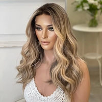 Perruque Lace Front Cheveux Humains Blonde Balayage Body Wave HD Lace Pré-Pluckée Sans Colle pour Femmes
