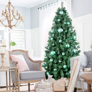 Suministro al por mayor de fábrica personalizado 8cm árbol de Navidad colgante juego de bolas de plástico para decoración del hogar - Product Image 5