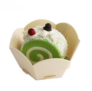 100% Gỗ Tự Nhiên Phân Hủy Sinh Học Khay Ăn Nhẹ Dùng Một Lần Đa Dạng Bằng Gỗ Bánh Ngọt Hộp Hình Dạng Cánh Hoa Cho Bánh Nhỏ Bánh Mì Cho Bánh Mì - Product Image 3