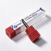 Fraise en U D4mm en carbure de tungstène massif à double coupe, accessoire pour machine de découpe et de duplication de clés CNC