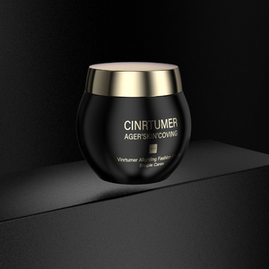 Thiết kế lọ thủy tinh sang trọng 50g 100g lọ màu đen mờ và nắp vàng mờ với hộp các tông cao cấp - Product Image 5