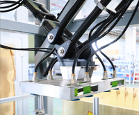 Robot Delta 4 axes haute vitesse avec pré-charge de 3 kg, pince à ventouse pour papier/carton, ligne automatique pour aliments/pain, multi-tension