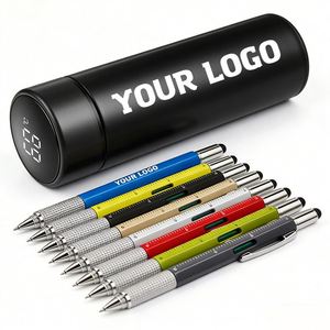 Stylo multifonction 6-en-1 : stylo à bille, tournevis, calibre, niveau, règle et stylet capacitif - Product Image 1