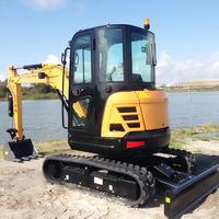 Excavatrice sur chenilles SY35U de 3,5 tonnes avec godet de 0,12 m³, moteur de 20,4 kW et godet pour roche, ensemble moteur d'excavatrice