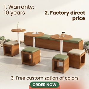 Ensemble de table, chaise, banquette et canapé mural en bois de style <span class=keywords><strong>japonais</strong></span>, personnalisable pour <span class=keywords><strong>restaurant</strong></span>, hôtel, traiteur, cafétéria - Product Image 1
