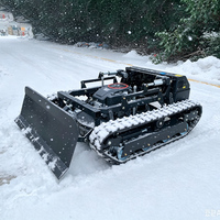 Tondeuse RC industrielle sans fil à chenilles à couple élevé, pelle à neige, porte-bagages robuste, phares LED intégrés, personnalisable