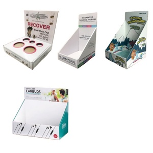 Custom Foldable Cardboard Display <b>Box</b> SRP Shelf Ready Packaging for Retail Counter Top Display Tear PDQ Storage Tray Foldable - Product Image 6