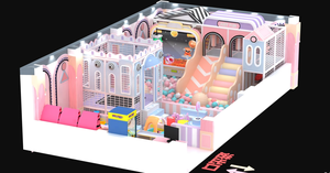 Equipo de juegos interior suave con tobogán, piscina de pelotas y zona de escalada para niños de uso comercial - Product Image 1