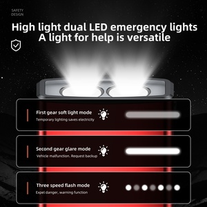 3-Trong-1 Khẩn Cấp Thoát Công Cụ Làm Việc Đèn Pin Cửa Sổ Ngắt Dây An Toàn Đa Chức Năng LED An Toàn Có Thể Sạc Lại Xe Búa - Product Image 3