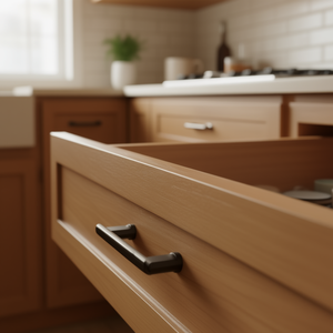 Paquete de 10 tiradores de armario de aleación de Zinc negro de 1,26 pulgadas, tiradores de cajón estilo Seta, tiradores de puerta para armario de cocina, muebles de tocador - Product Image 2