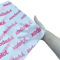 Papier de soie blanc recyclé de 30 g avec ruban et autocollant en gros pour vêtements avec logo personnalisé imprimé
