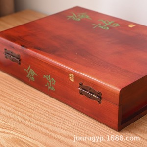 Caja de Madera para Caligrafía y Pintura, Rectangular, Hecha a Mano, para Regalo, Almacenamiento, Árbol Genealógico, Caja de Embalaje Universal - Product Image 4
