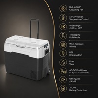 Réfrigérateur-congélateur de voiture 40L 12V, glacière portable médicale sur roulettes -20°C ℃   DC12V 24V AC double usage pour camion, camping-car, camping, extérieur