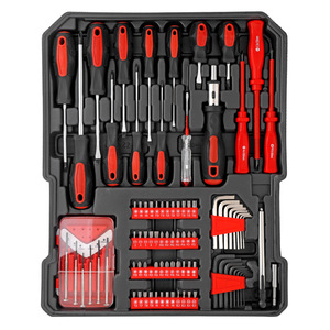 Boîte à outils sur roulettes Profix 799 pièces, en aluminium, kit d'outils multifonctionnel pour réparation à domicile, 12 compartiments, chrome vanadium - Product Image 3