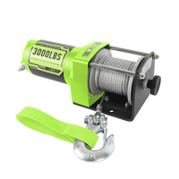 Treuil électrique 12V DC OEM/ODM avec télécommande sans fil et interrupteur filaire, câble métallique avec guide-câble et plaque de montage du treuil