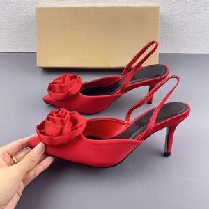 Zapatos De Tacon Para Mujer sandali moda fiore rosso <span class=keywords><strong>tacchi</strong></span> alla moda <span class=keywords><strong>con</strong></span> fiocco - Product Image 2