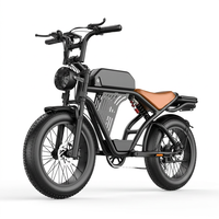 Vélo électrique tout-terrain à pneus larges de 20 pouces, 750 W de puissance de pointe, 48 V 20 Ah, 30 MPH, suspension intégrale, frein hydraulique, stock US/CA