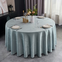 Nappe ronde haut de gamme en satin jacquard lavable 280 g/m² pour événements hôteliers et mariages transfrontaliers, faite à la main